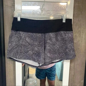 lululemon athletica Black and White Athletic Shorts